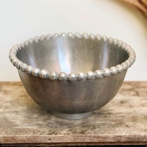 Circle Studded Silver Bowl